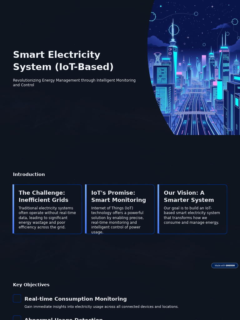Smart Electricity System IoT Based | PDF | Internet Of Things | Energy ...