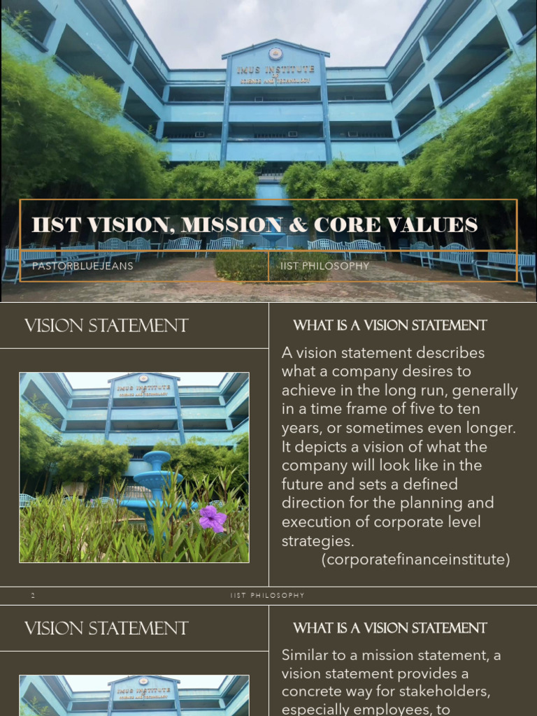 IIST Vision and Mission Overview | PDF | Integrity | Cognition