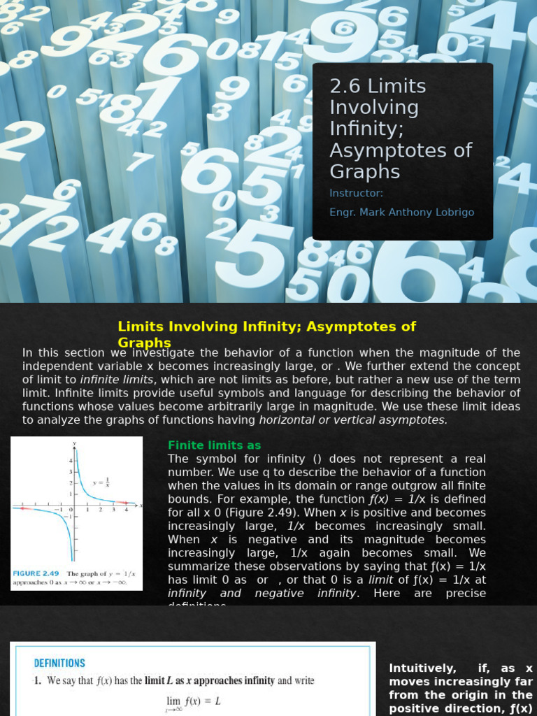 Limits and Asymptotes in Calculus | PDF | Asymptote | Algebra