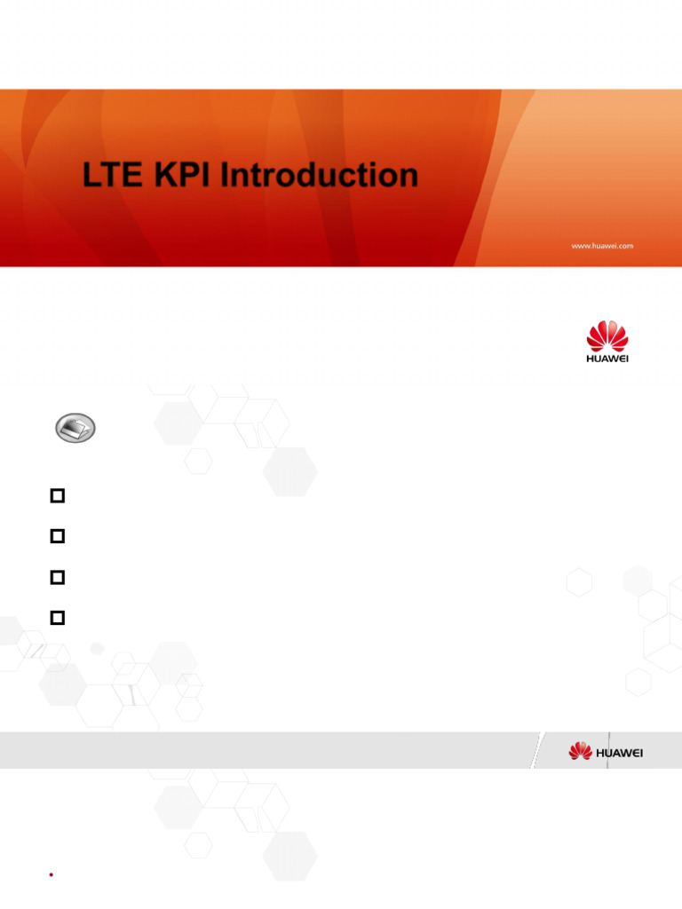 LTE KPI Performance Metrics Overview | PDF | Lte (Telecommunication ...