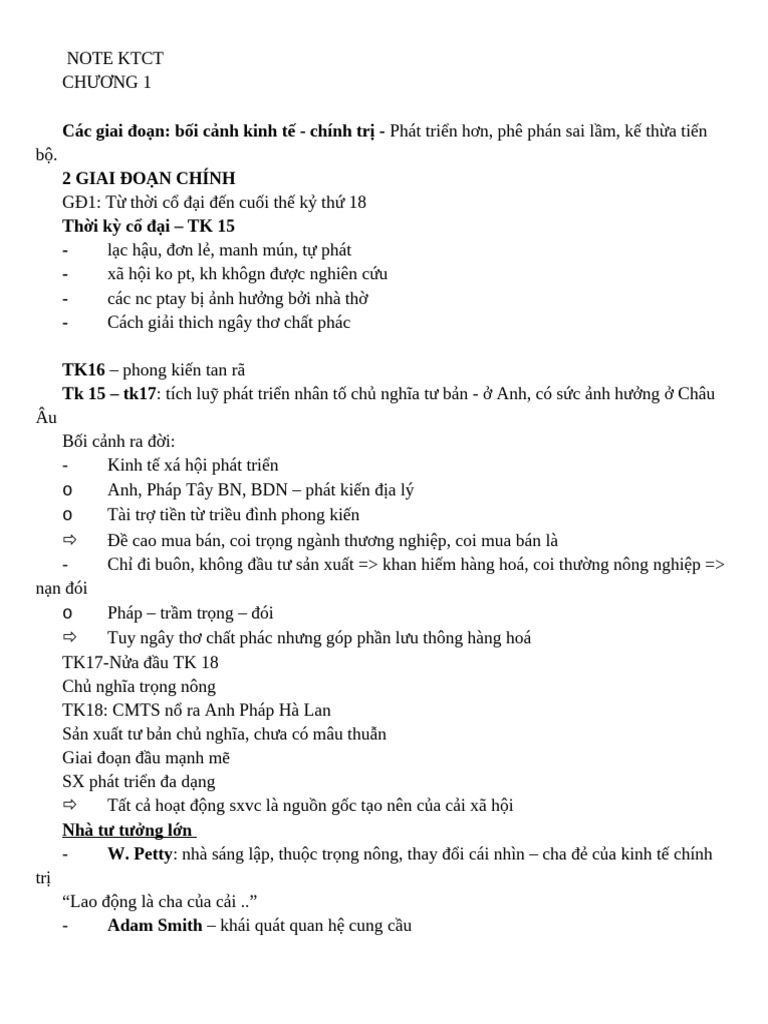 Note KTCT | PDF