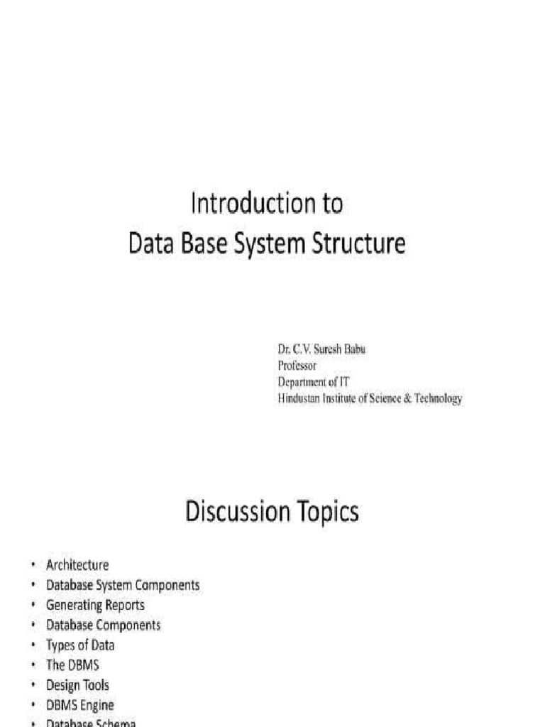 Database System Structure | PDF