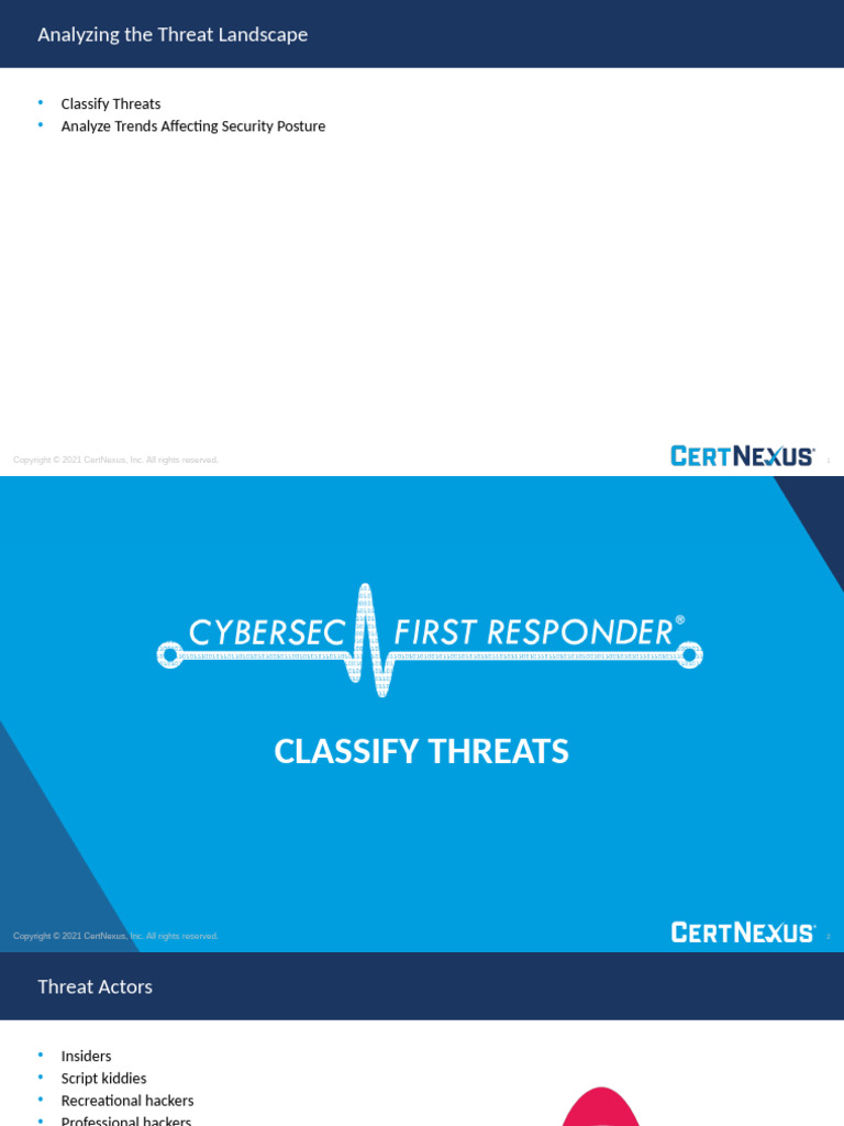 Analyzing The Threat Landscape | PDF | Computer Security | Security
