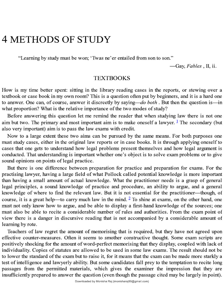 Methods of Study | PDF