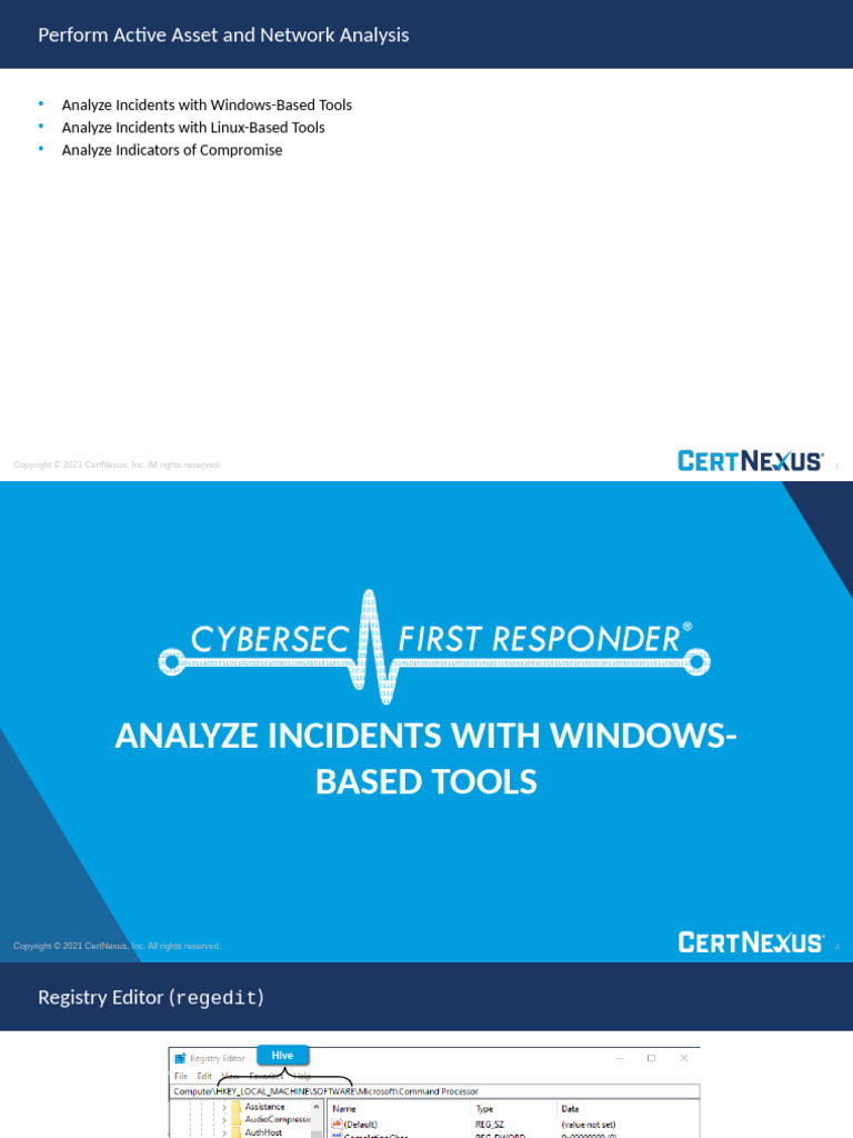 Incident Analysis Tools for Windows & Linux | PDF | Windows Registry ...