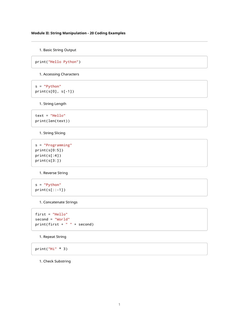 Module2 20 Examples | PDF