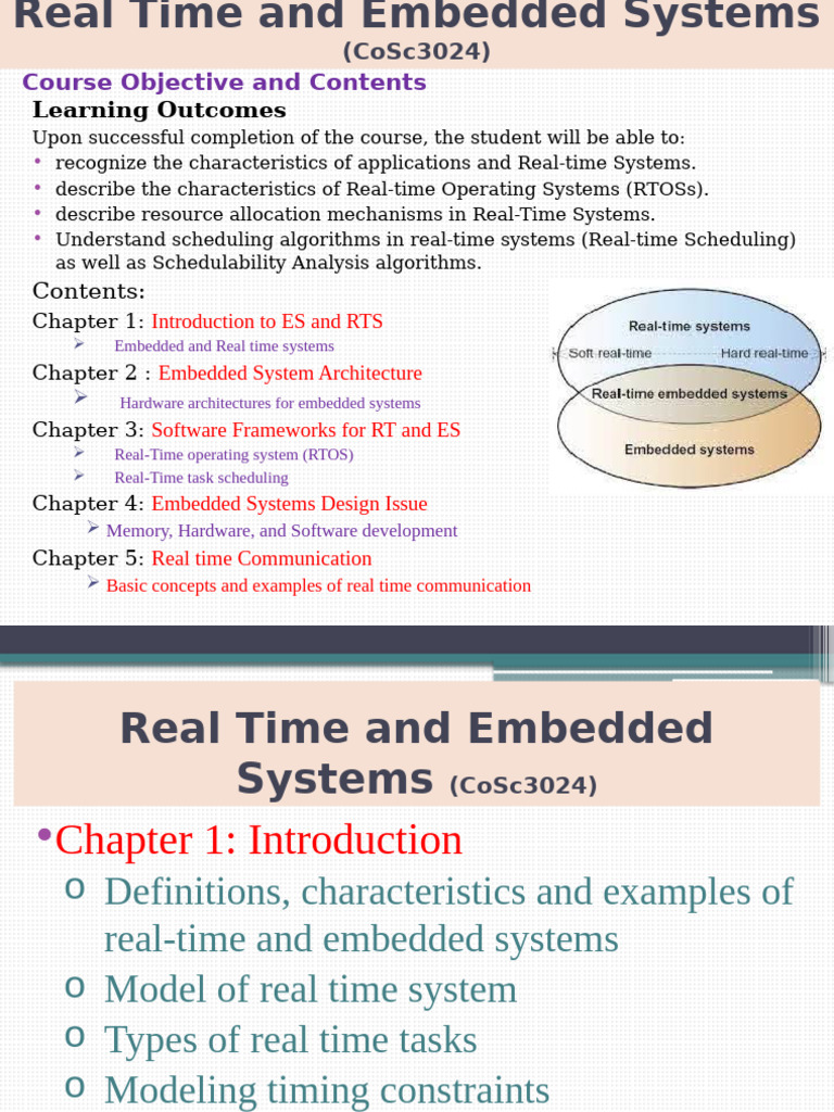 Real Time and Embedded Systems (CoSc3024) | PDF | Embedded System ...