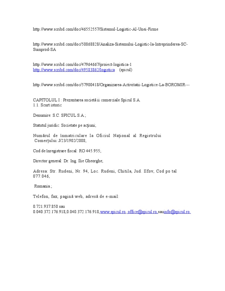 Referat Logistica