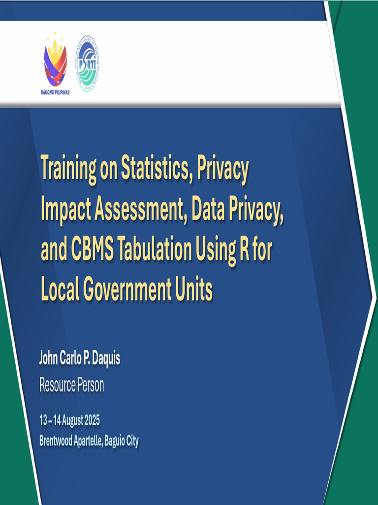 R Training for Local Government Data Analysis | PDF | Mean | Median