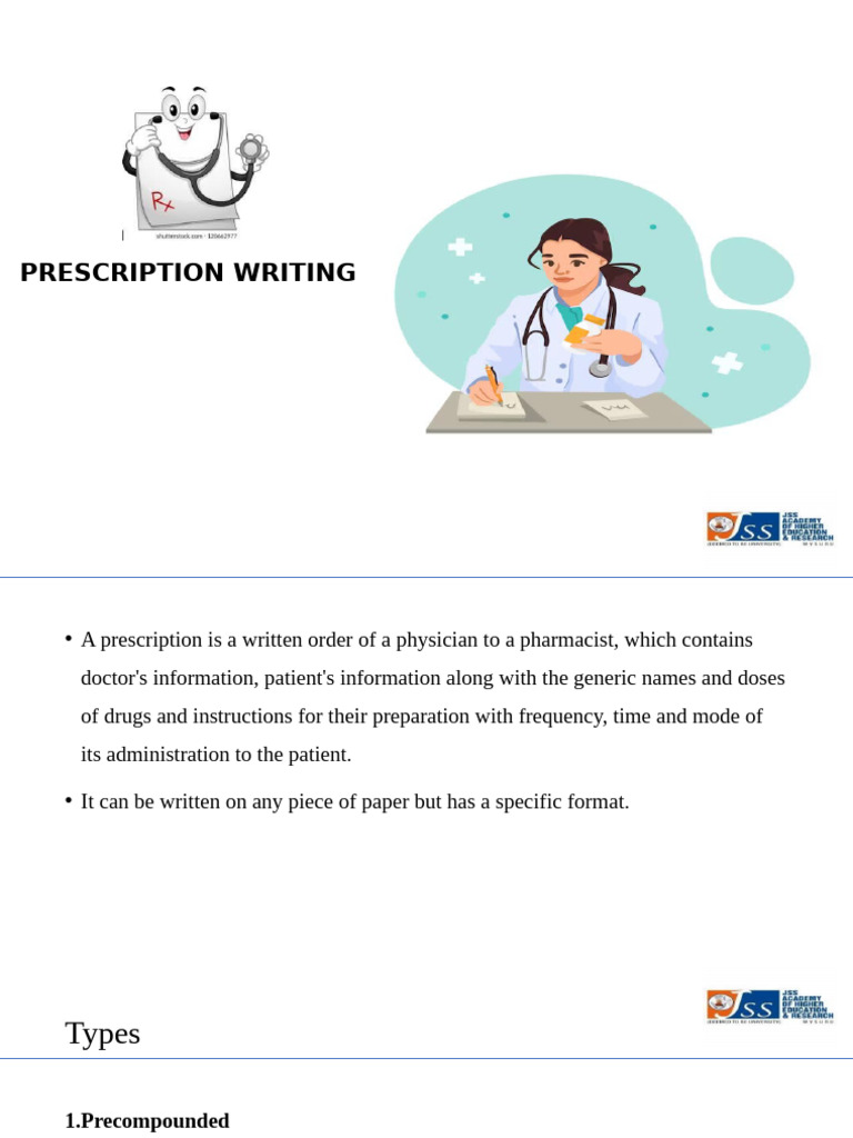 Prescription Writing Guidelines | PDF | Medical Prescription | Health Care