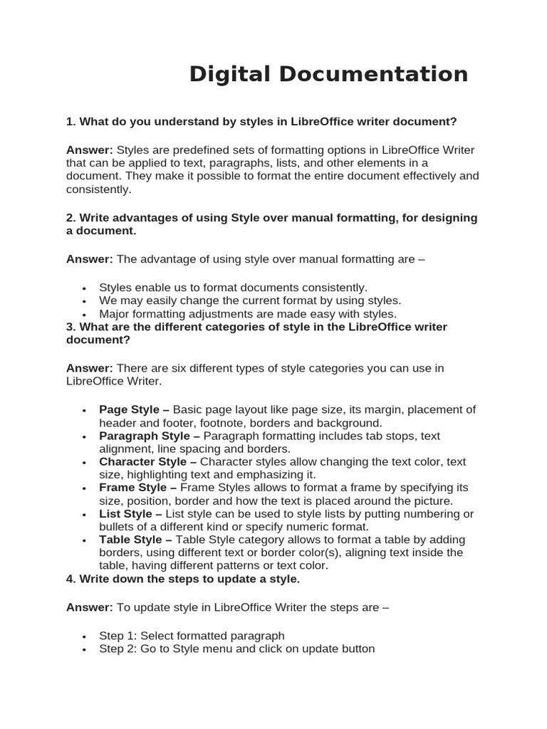 LibreOffice Writer Styles and Features Guide | PDF | Software | Computing