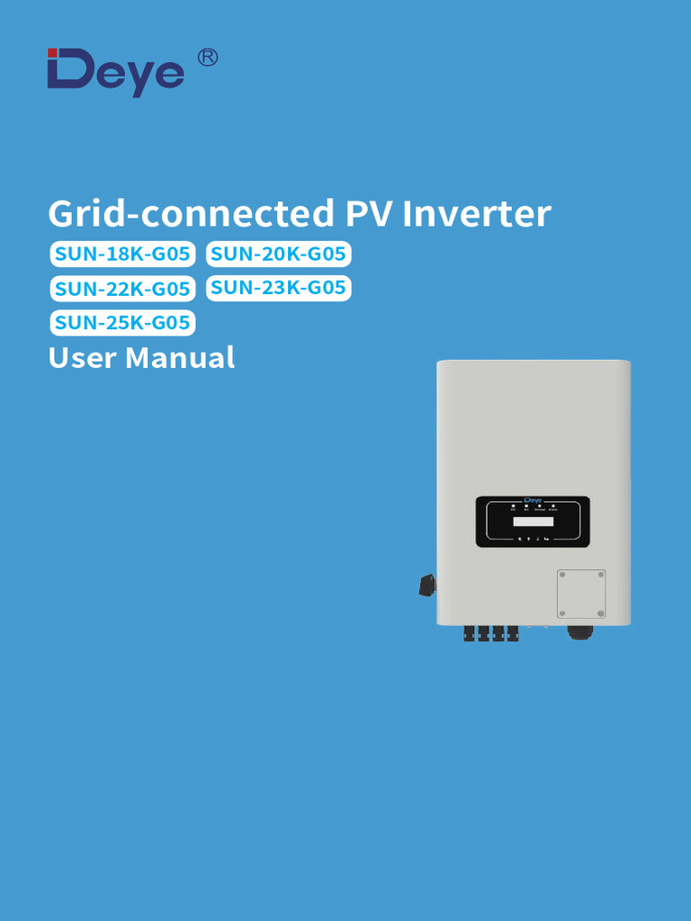 Grid-Connected PV Inverter User Manual | PDF | Photovoltaic System ...