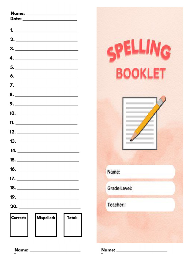 Spelling Booklet | PDF