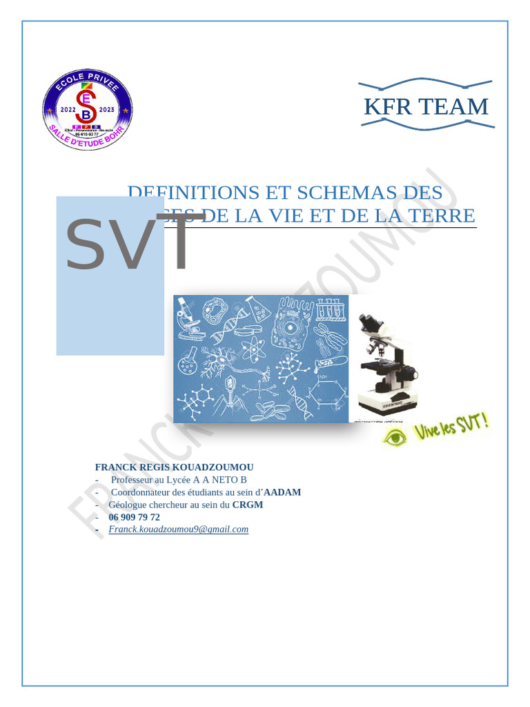 Définitions des Sciences de la Terre et Vie | PDF | Dominance ...