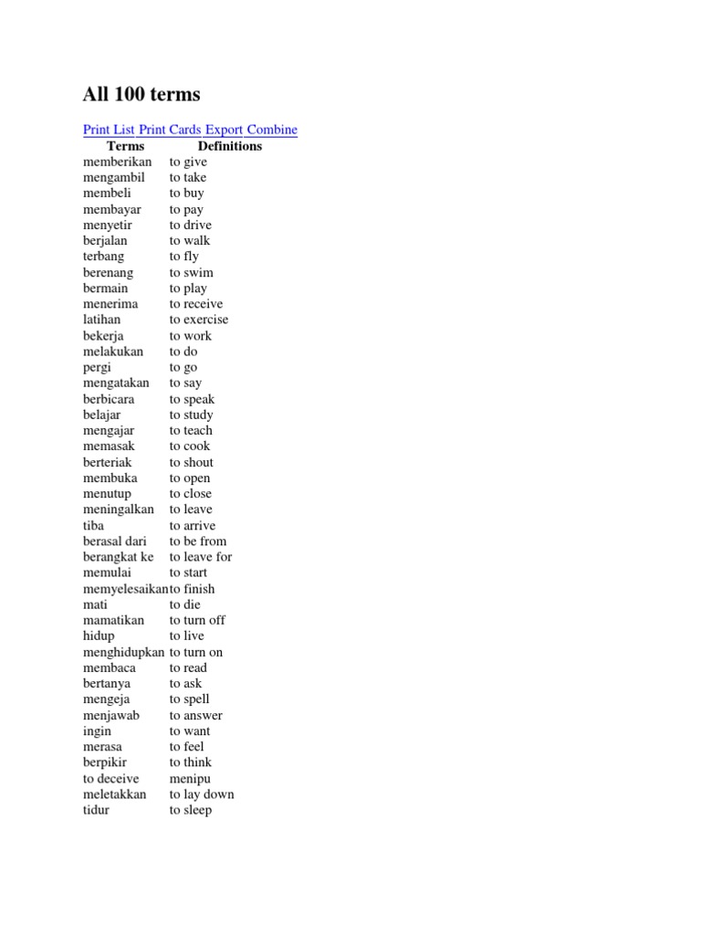 All 100 Terms | PDF