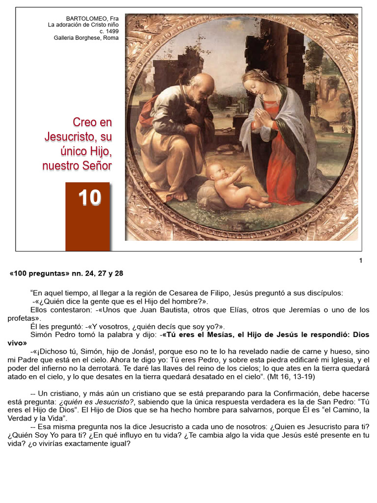 Jesucristo: Hijo de Dios y Salvador | PDF | Cristo (título) | Jesús