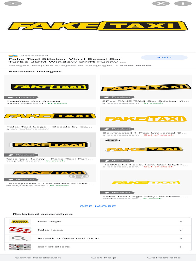 Fake Taxi Vinyl Decal Options | PDF