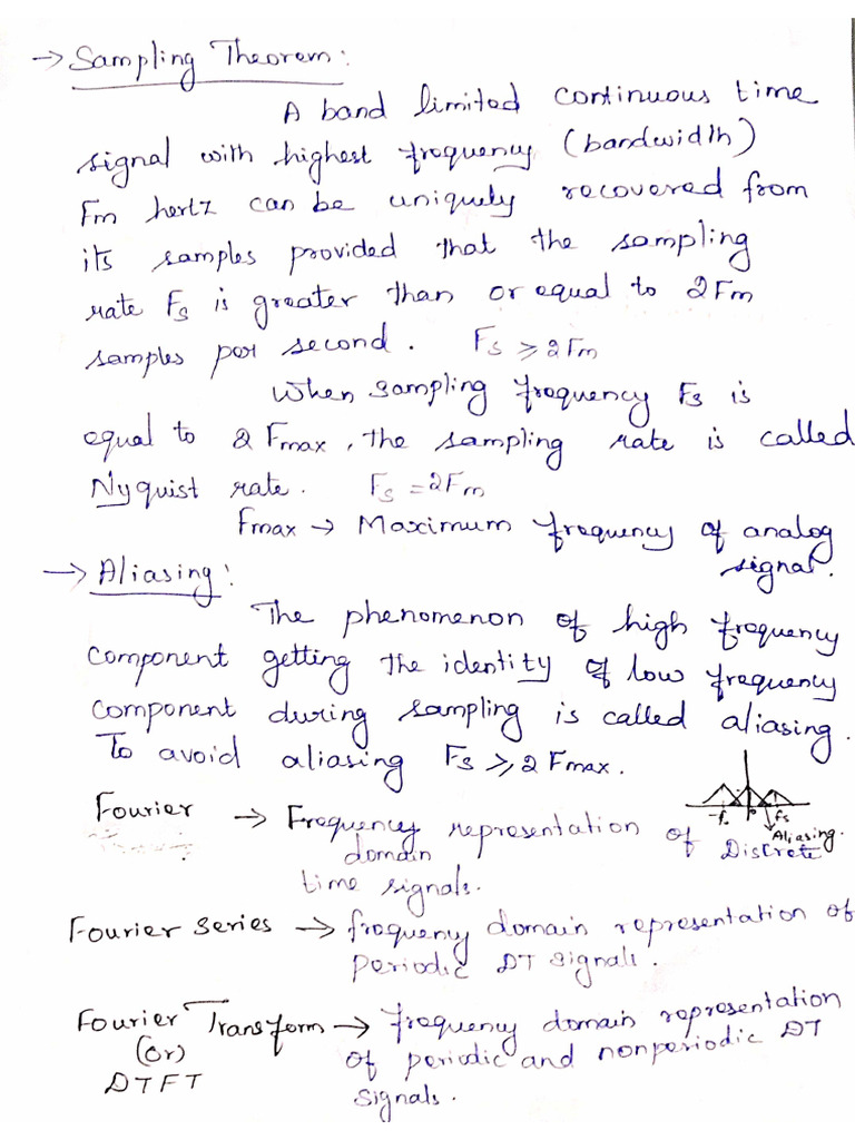 Ec3492 DSP Unit-1 Notes | PDF