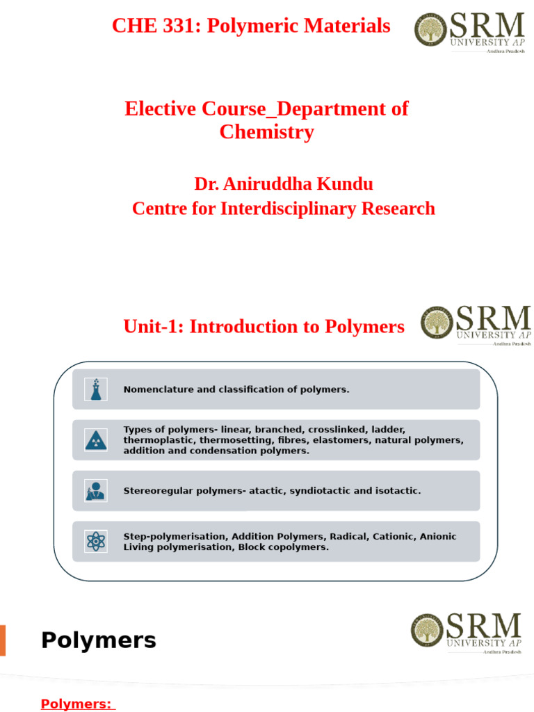 Introduction to Polymers and Their Types | PDF | Polymers | Polymerization