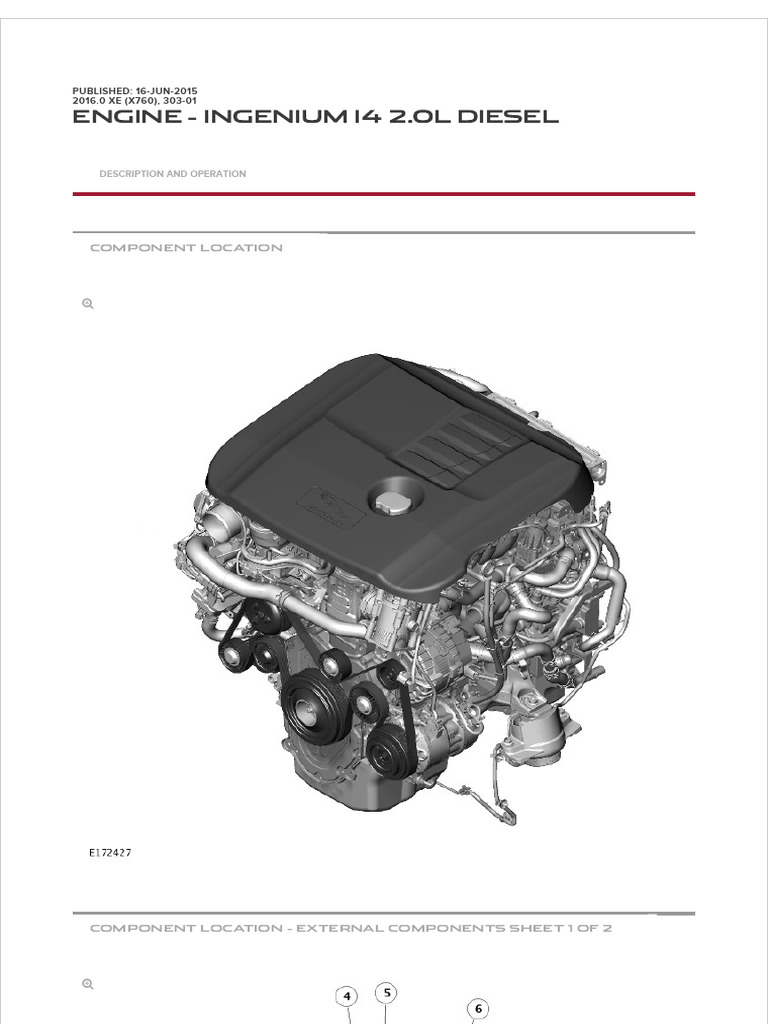 2.0d - Workshop Manual XE Diesel Engine | PDF | Piston | Pump