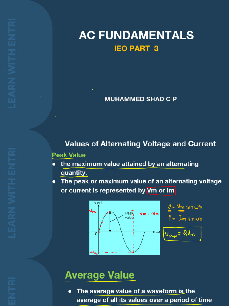AC Voltage and Current Values Explained | PDF