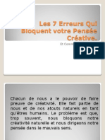 Les 7 Erreurs Qui Bloquent Votre Pensée Créative