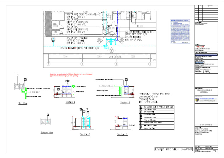 FRP Tank Drawing Specifications | PDF