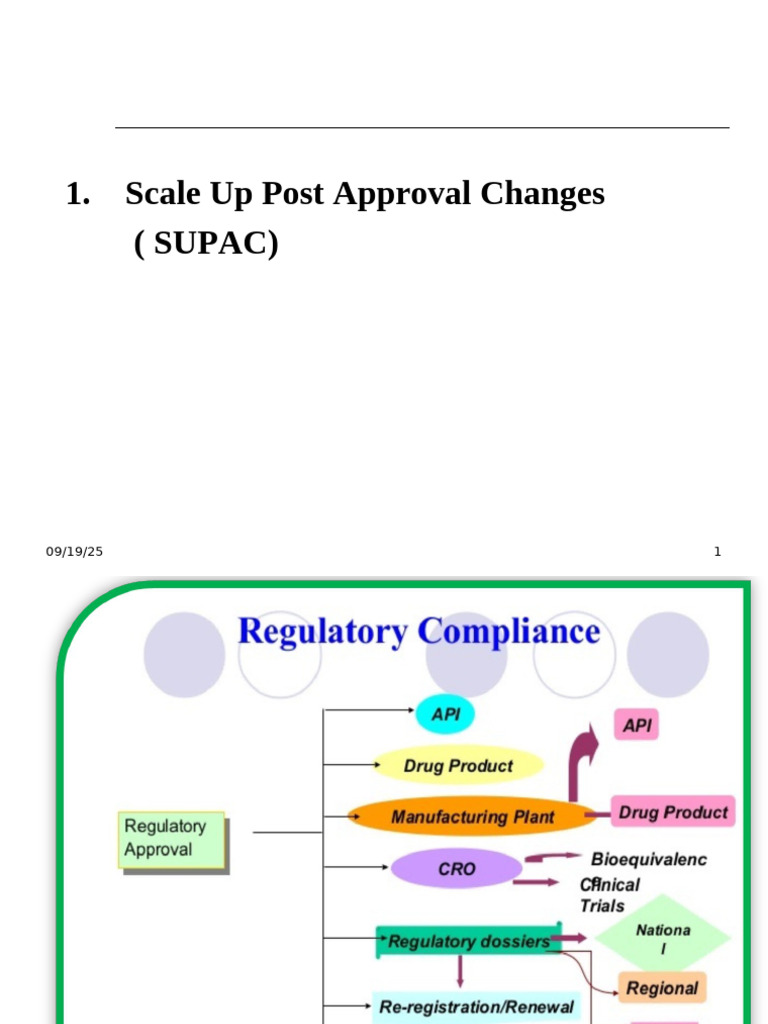 SUPAC Guidance for Drug Approval Changes | PDF | Pharmaceutical ...