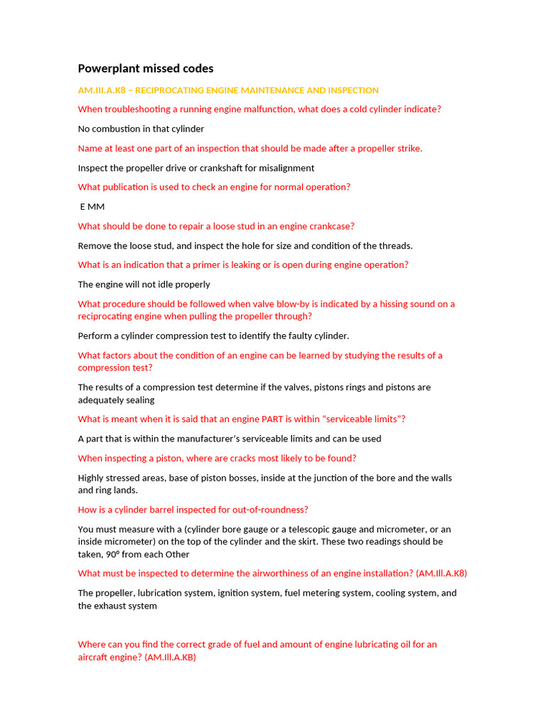 Powerplant Engine Maintenance Insights | PDF | Carburetor | Gas Turbine