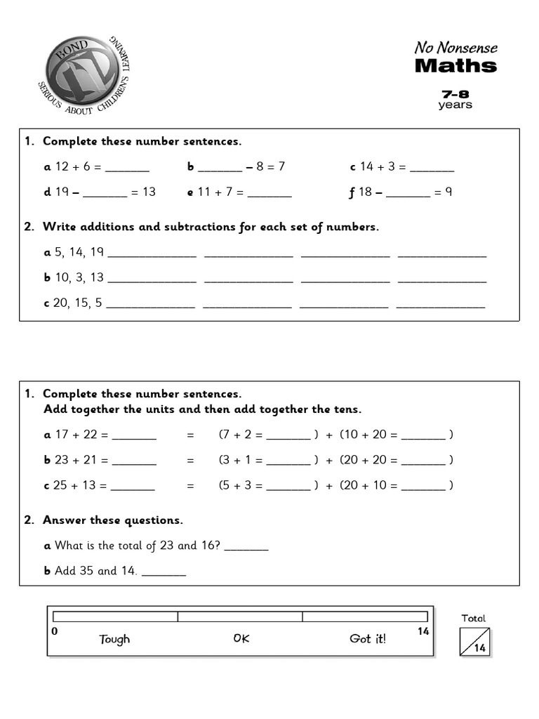 11 Plus Bond No Nonsense Ages 7 8 Maths Question Booklet | PDF | Penny ...