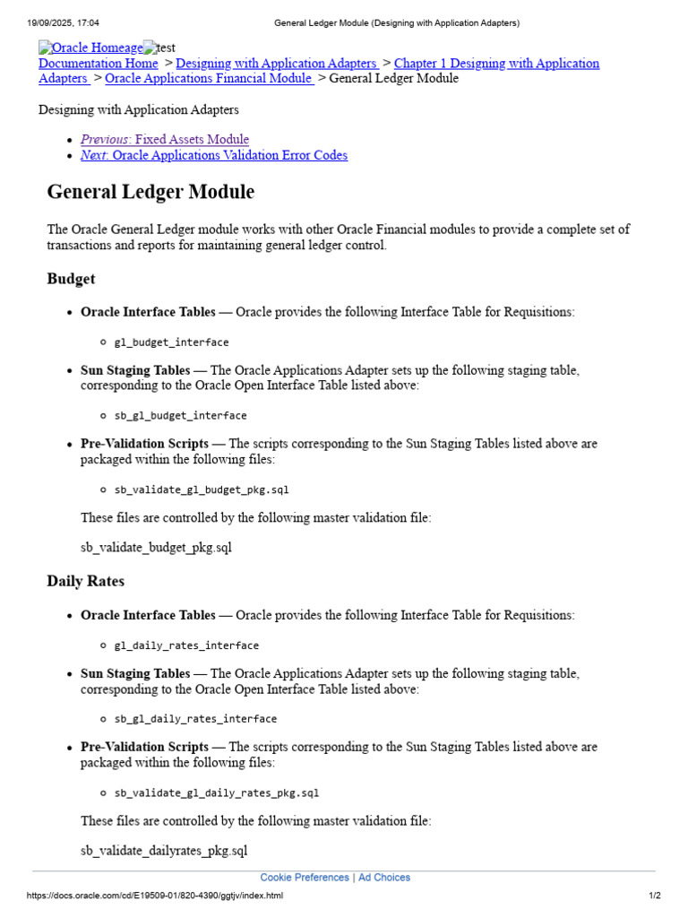 Oracle General Ledger Module Guide | PDF | Oracle Corporation | Sql