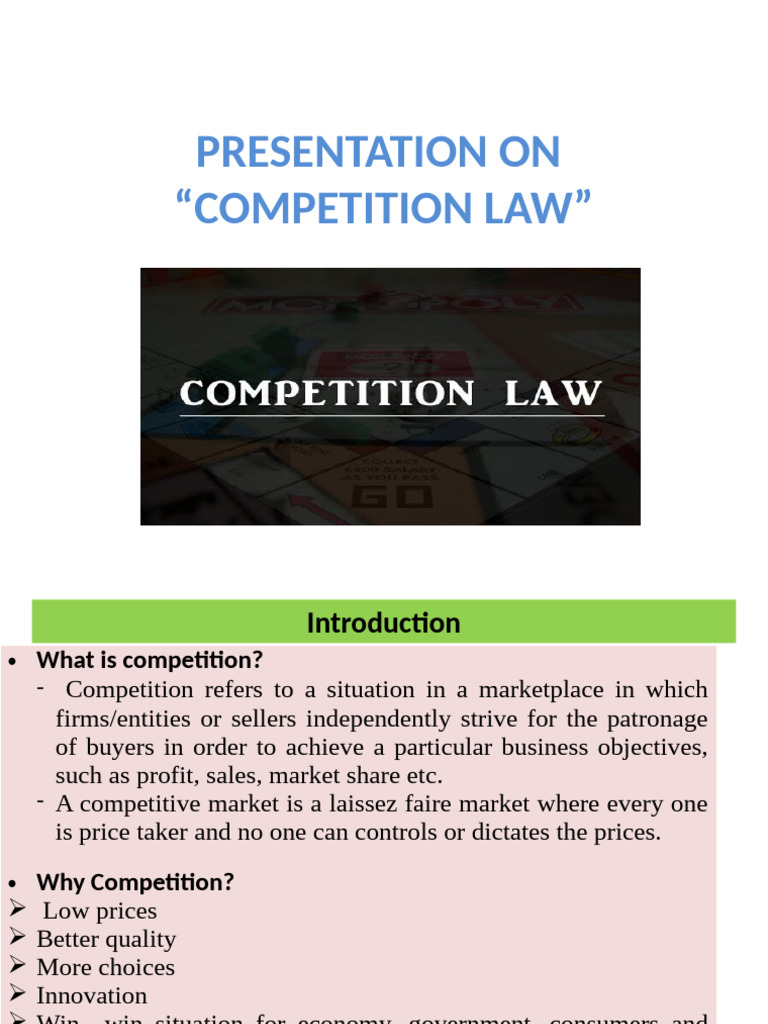 Overview of Competition Law in India | PDF | Monopoly | Oligopoly