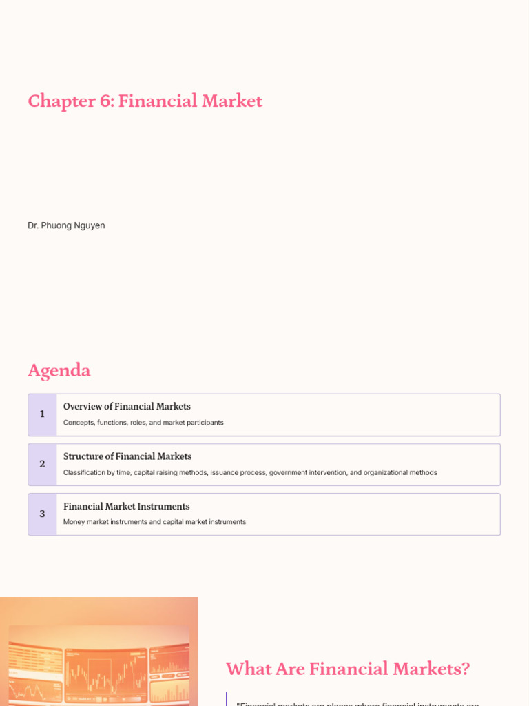 Overview of Financial Markets and Instruments | PDF | Bonds (Finance ...