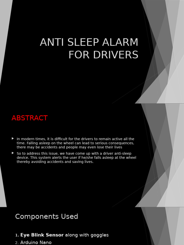 Driver Anti-Sleep Alarm System | PDF