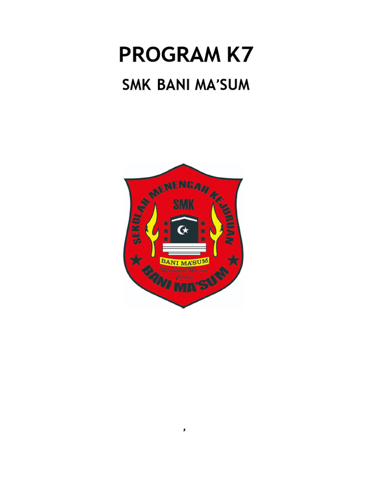 Program 7K untuk Lingkungan Bersih SMK | PDF