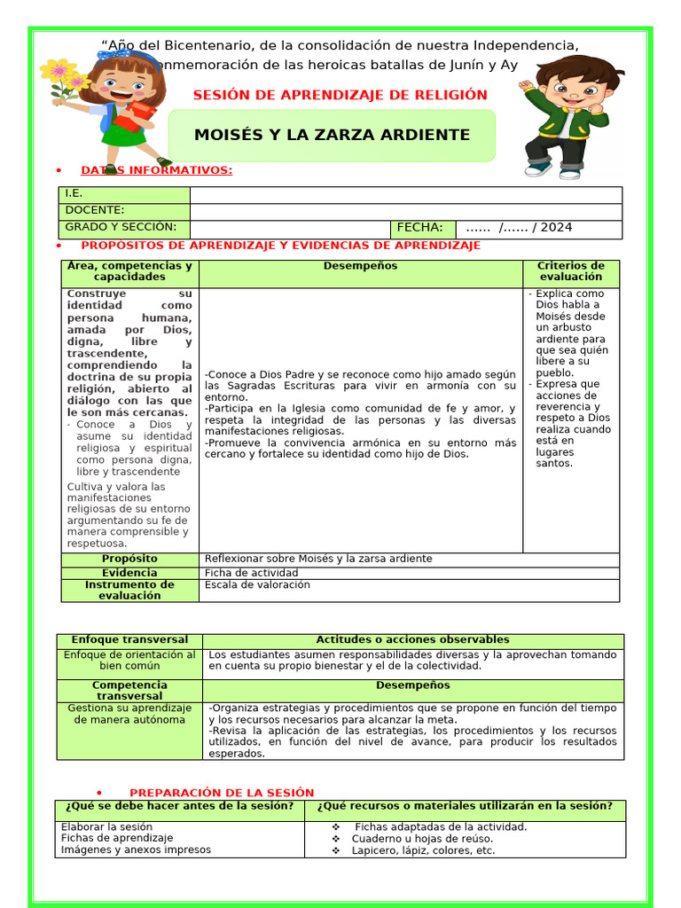 Moisés Y La Zarza Ardiente Reflexión Religiosa Pdf Moisés Libro 