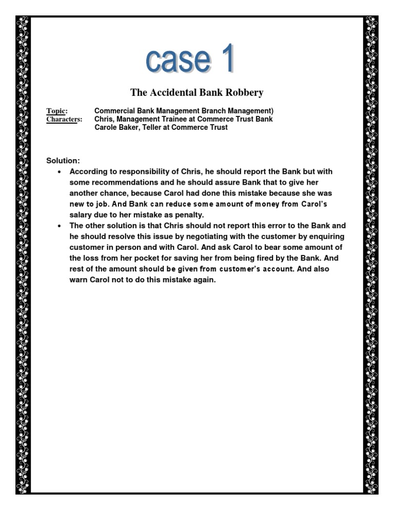 The Accidental Bank Robbery