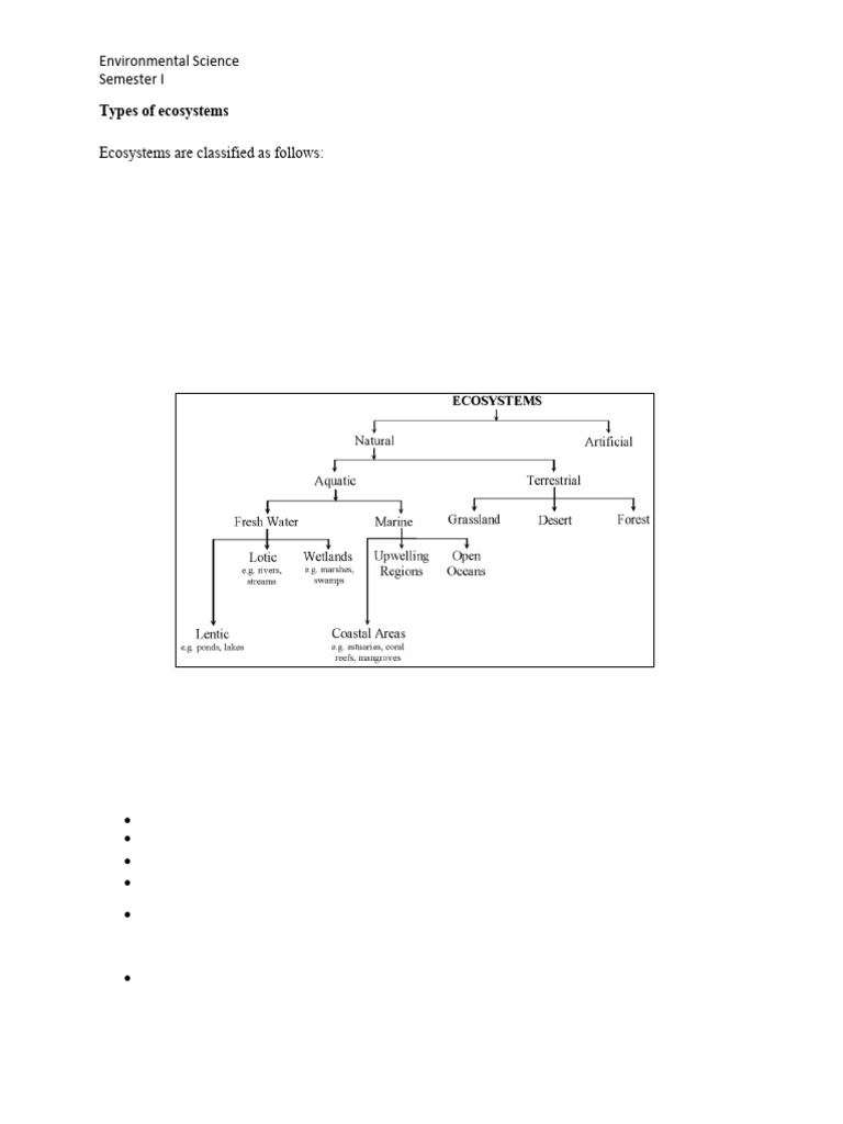 Types of Ecosystems Explained | PDF | Ecosystem | Physical Geography