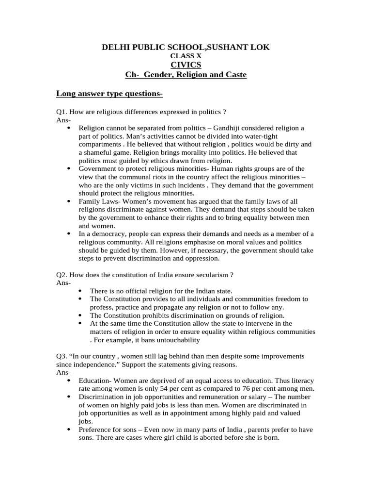 Gender, Religion, and Caste in Politics | PDF | Caste | Discrimination