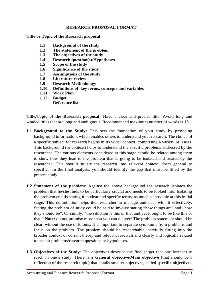Scope of the Study in Research Proposals | PDF | Hypothesis | Methodology