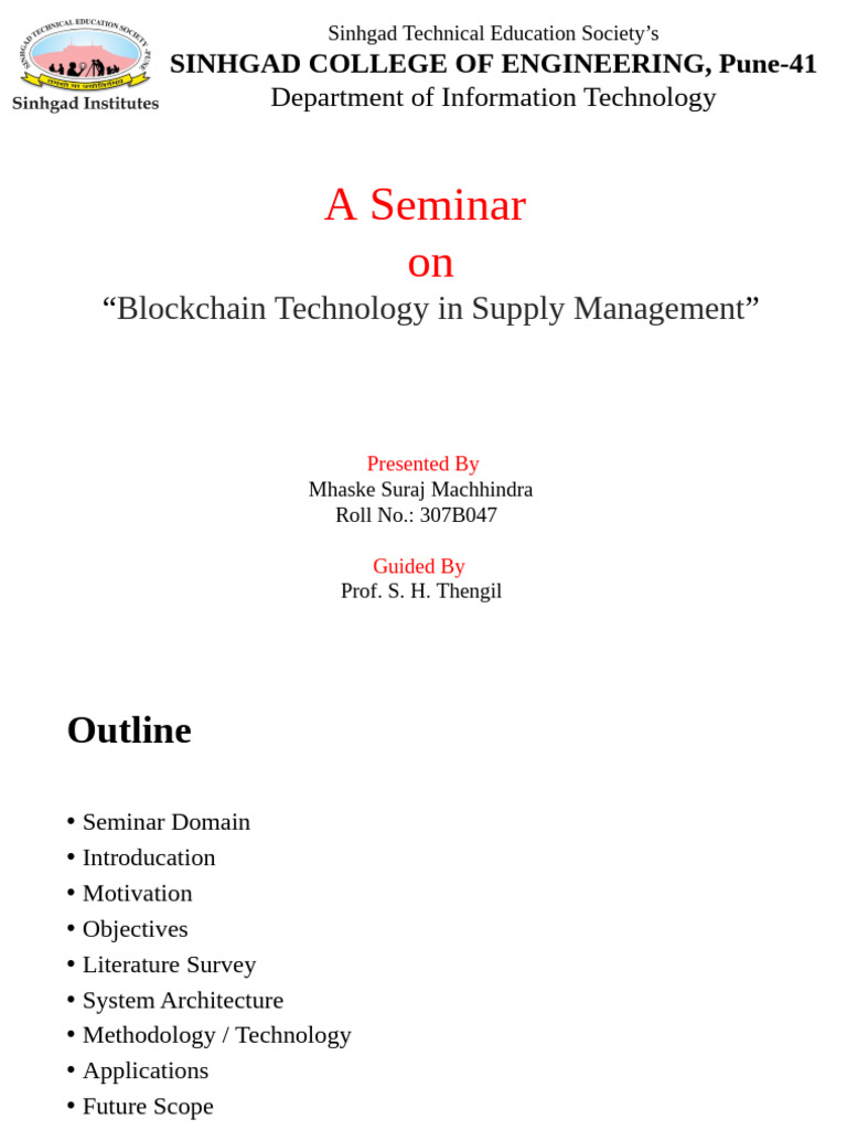 Blockchain in Supply Chain Management | PDF | Supply Chain Management ...