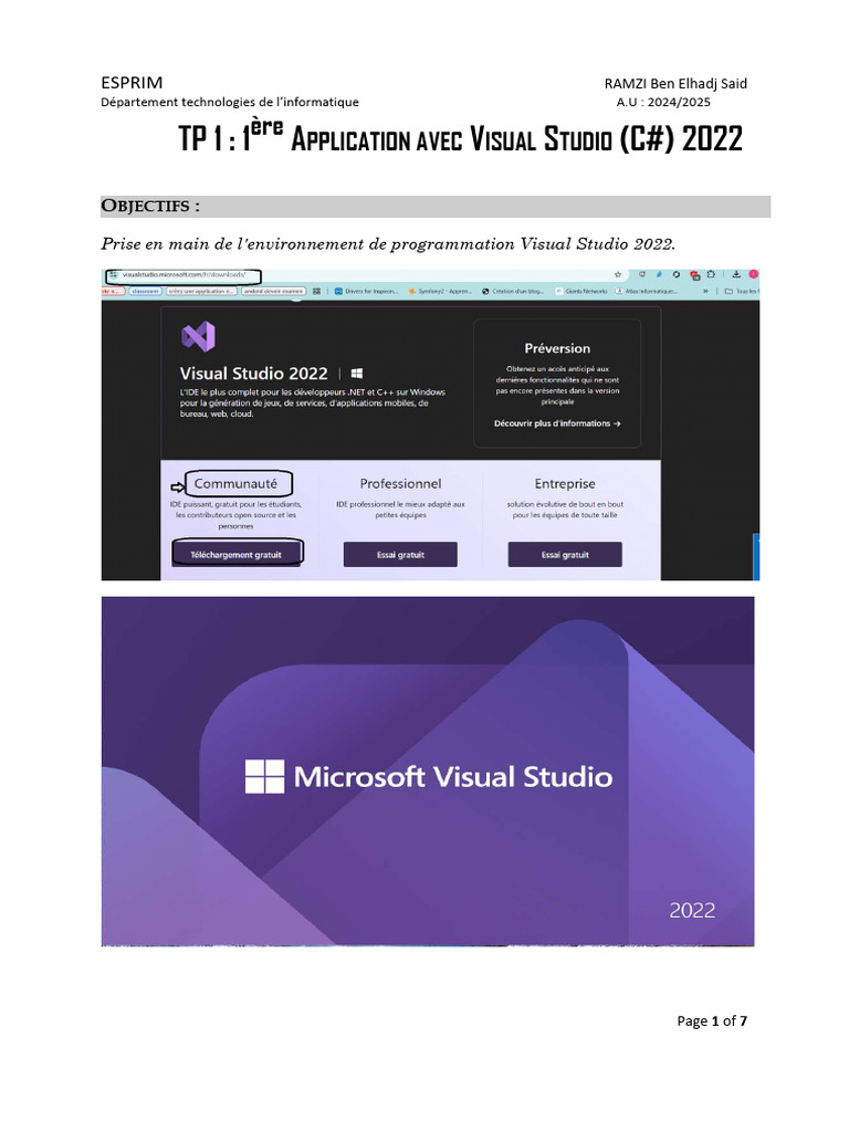 Introduction à Visual Studio C# 2022 | PDF | Bug (informatique ...