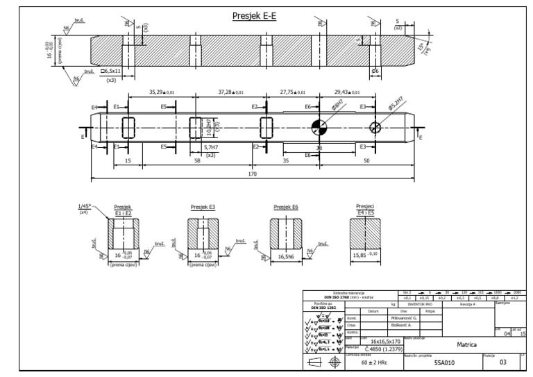 Presjek E-E: (x2) N6 Bru | PDF