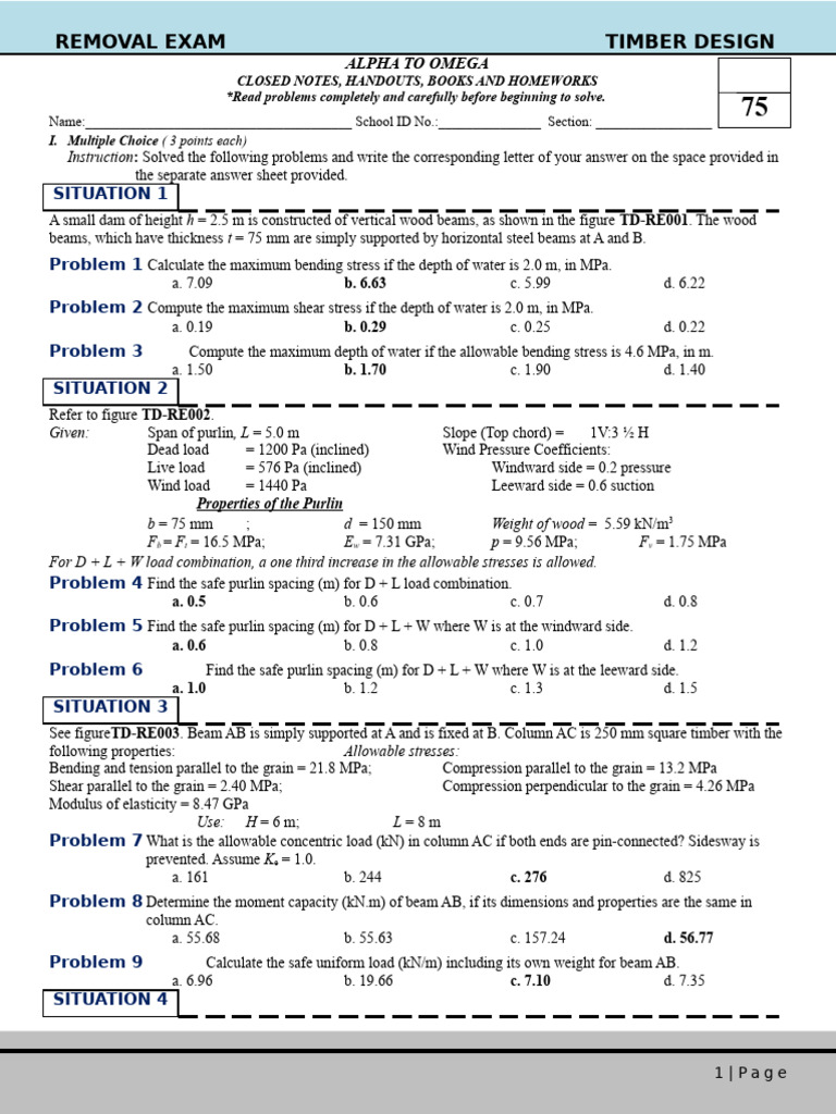 Practice Problems 2 PDF Free | PDF | Beam (Structure) | Stress (Mechanics)