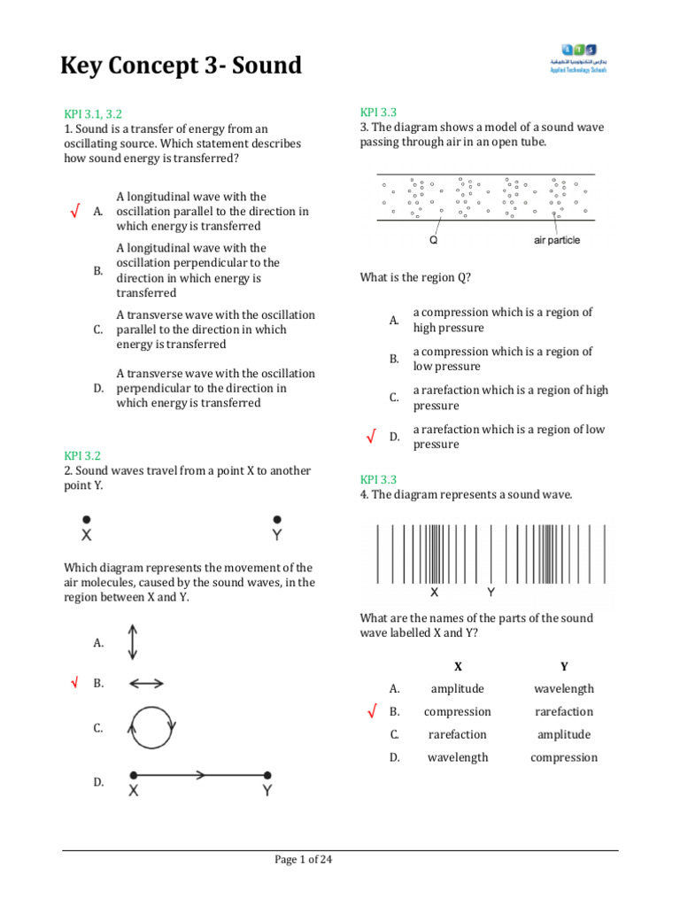 Key Concept 3 - Sound-AK | PDF | Sound | Waves