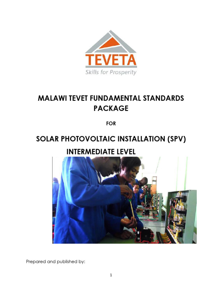 Malawi TEVET Standards for Solar PV Training | PDF | Photovoltaics ...