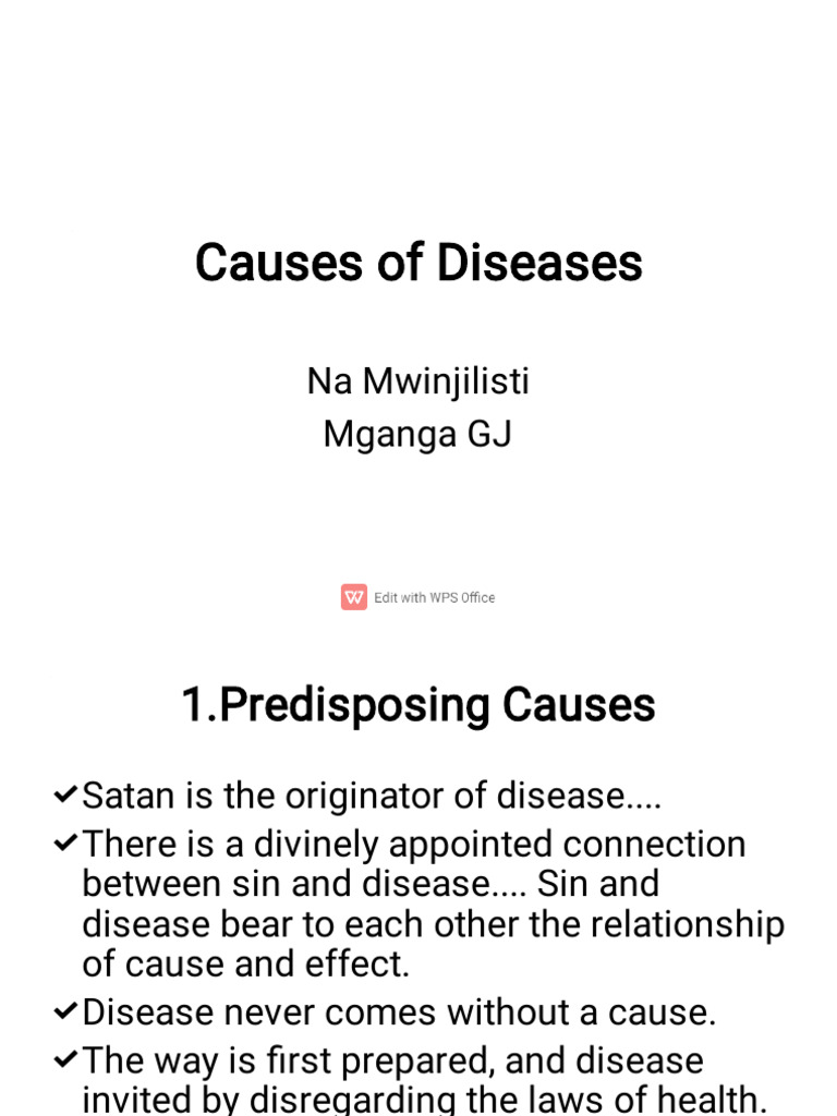 Lecture 5 Causes of Diseases | PDF | Sin
