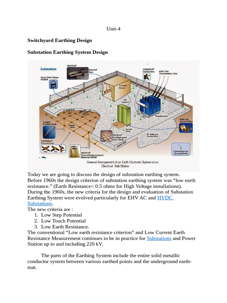 Switchyard Earthing System Design | PDF | Power (Physics) | Electronic ...