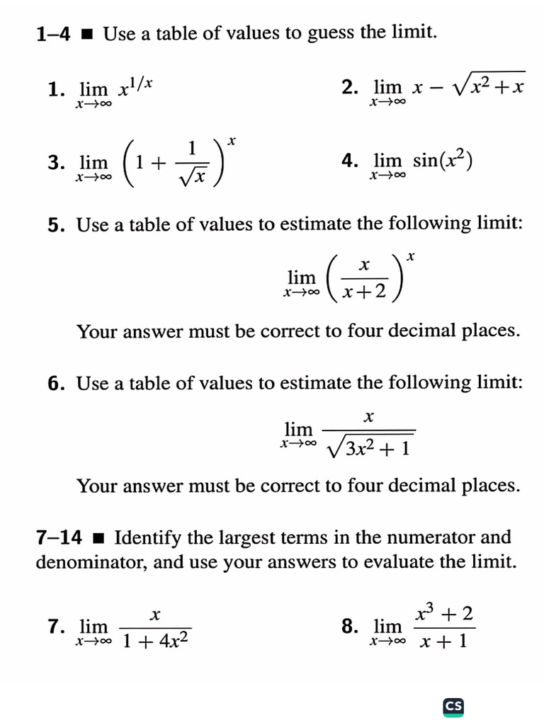 Project Work (Calculus I - Limits) | PDF
