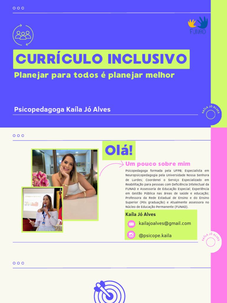 Palestra- Currículo Inclusivo | PDF | Educação Especial | Exclusão social